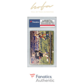 Raghib Ismail Notre Dame Fighting Irish Autographed 1991 Pro Set RC #36 w/ "1990 Walter Camp P.O.T.Y & Touchdown" Inscriptions Card - ProSet