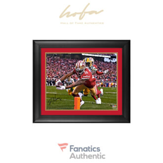 Raheem Mostert San Francisco 49ers Framed Autographed 16" x 20" NFC Championship Diving Touchdown Photograph