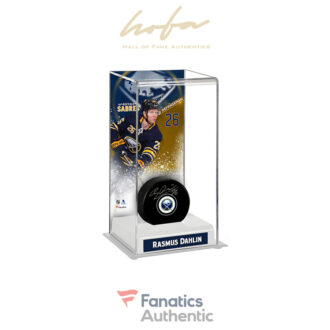 Rasmus Dahlin Buffalo Sabres Autographed Puck With Deluxe Tall Hockey Puck Case