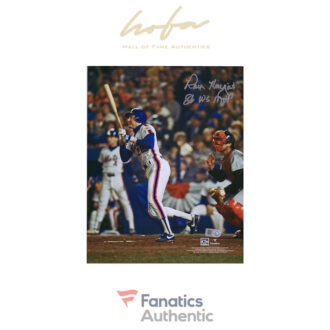Ray Knight New York Mets Autographed 8" x 10" 1986 World Series Hitting Photograph with "86 WS MVP" Inscription
