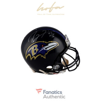 Ray Lewis Baltimore Ravens Autographed Riddell Authentic Pro-Line Helmet with "HOF 18" Inscription