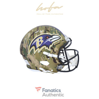 Ray Lewis Baltimore Ravens Autographed Riddell CAMO Alternate Speed Authentic Helmet with "HOF 18" Inscription