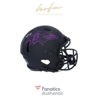 Ray Lewis Baltimore Ravens Autographed Riddell Eclipse Alternate Speed Authentic Helmet with "HOF 18" Inscription