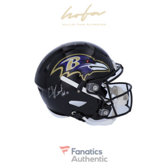 Ray Lewis & Ed Reed Baltimore Ravens Autographed Riddell Speed Flex Authentic Helmet with Hall of Fame Inscriptions