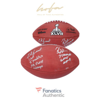 Ray Lewis & Ed Reed Baltimore Ravens Autographed Super Bowl XLVII Pro Football with Multiple Inscriptions - Limited Edition of 20