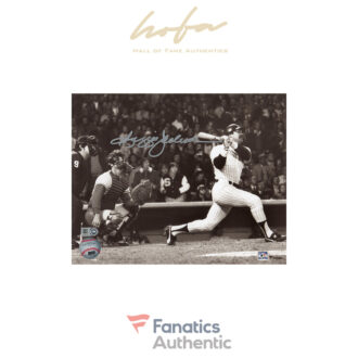 Reggie Jackson New York Yankees Autographed 8" x 10" Vertical Black & White Photograph