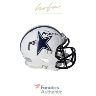 Roger Staubach Dallas Cowboys Autographed Riddell Flat White Alternate Revolution Speed Mini Helmet