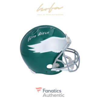 Ron Jaworski Philadelphia Eagles Autographed Riddell Throwback Logo Authentic Helmet with "Polish Rifle" Inscription