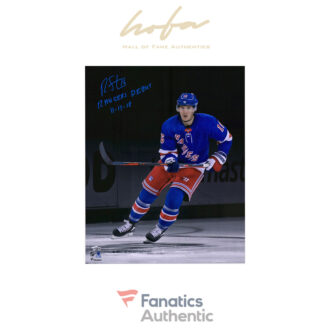 Ryan Strome New York Rangers Autographed 16" x 20" Spotlight Photograph with "Rangers Debut 11/17/18" Inscription