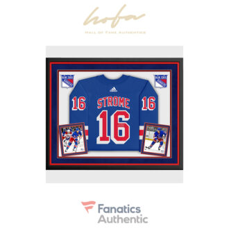 Ryan Strome New York Rangers Deluxe Framed Autographed Blue Adidas Authentic Jersey