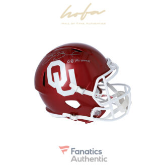 Sam Bradford Oklahoma Sooners Autographed Schutt Replica Helmet with "08 Heisman" Inscription