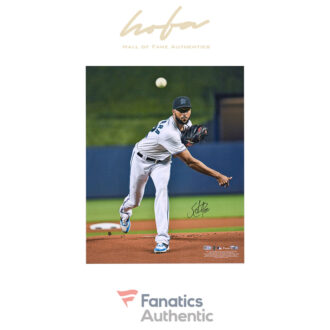 Sandy Alcantara Miami Marlins Autographed 16" x 20" Pitching Photograph