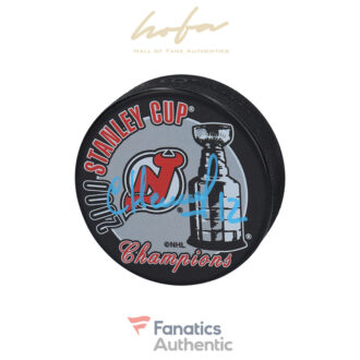 Sergei Nemchinov New Jersey Devils Autographed 2000 Stanley Cup Champions Logo Hockey Puck