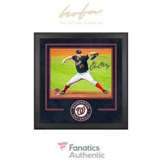 Stephen Strasburg Washington Nationals Deluxe Framed Autographed 16" x 20" 2019 World Series Champions World Series Pitching Photograph