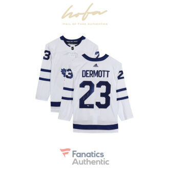 Travis Dermott Toronto Maple Leafs Autographed White Adidas Authentic Jersey