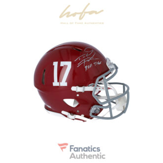 Tua Tagovailoa Alabama Crimson Tide Autographed Riddell Speed Authentic Helmet with "Roll Tide" Inscription