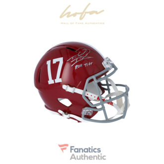 Tua Tagovailoa Alabama Crimson Tide Autographed Riddell Speed Replica Helmet with "Roll Tide" Inscription