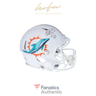 Tua Tagovailoa Miami Dolphins Autographed Riddell Speed Authentic Helmet with "FINS UP!" Inscription