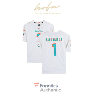 Tua Tagovailoa Miami Dolphins Autographed White Nike Game Jersey - Black Ink