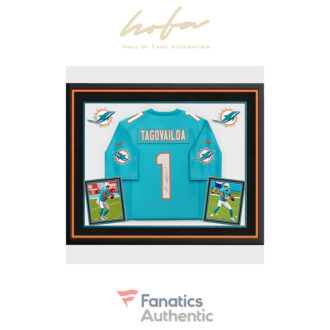 Tua Tagovailoa Miami Dolphins Deluxe Framed Autographed Aqua Nike Game Jersey
