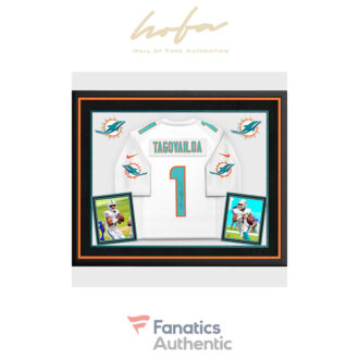 Tua Tagovailoa Miami Dolphins Deluxe Framed Autographed White Nike Game Jersey