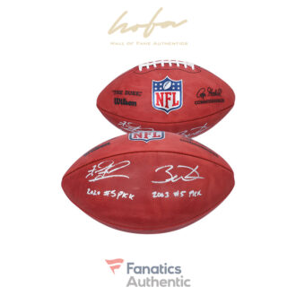 Tua Tagovailoa & Dwyane Wade Autographed Duke Pro Football with Draft Pick Inscriptions