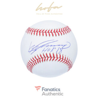 Vladimir Guerrero Los Angeles Angels Autographed Baseball with "HOF 18" Inscription