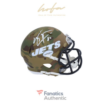 Wayne Chrebet New York Jets Autographed Riddell Camo Alternate Speed Mini Helmet