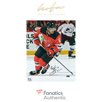 Will Butcher New Jersey Devils Autographed 16" x 20" Skating With Puck Photograph