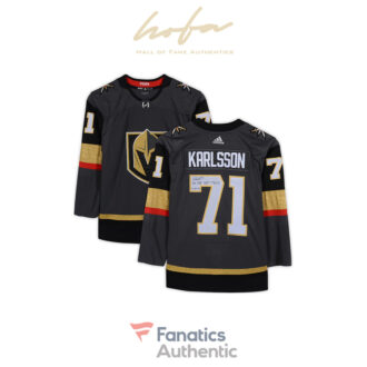 William Karlsson Vegas Golden Knights Autographed Black Adidas Authentic Jersey with "1st VGK Hat Trick 12/31/17" Inscription - Limited Edition of 17