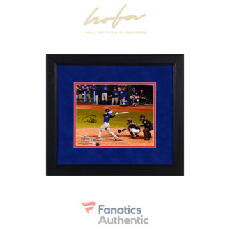 Willson Contreras Chicago Cubs Framed Autographed 8" x 10" 2016 MLB World Series Champions World Series Hitting Photograph - Suede Matting