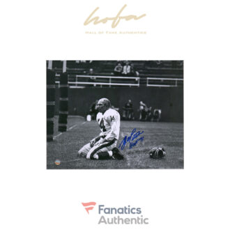 Y.A. Tittle New York Giants Autographed 8" x 10" Agony of Defeat Blood Photograph - Blue Ink