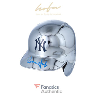 Aaron Judge New York Yankees Autographed Chrome Mini Batting Helmet