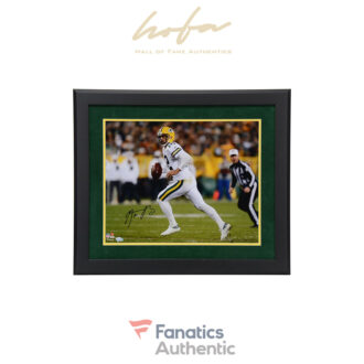 Aaron Rodgers Green Bay Packers Framed Autographed 16" x 20" Color Rush Photograph
