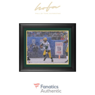 Aaron Rodgers Green Bay Packers Framed Autographed 16" x 20" Snow Photograph