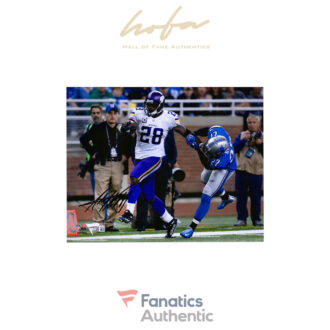 Adrian Peterson Minnesota Vikings Autographed 8'' x 10'' Stiff Arm Photograph