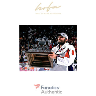 Alex Ovechkin Washington Capitals Autographed 16" x 20" Holding Conn Smythe Photograph with "2018 Conn Smythe" Inscription
