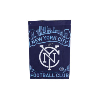 Alexander Ring New York City FC Autographed Blue Team Logo Banner