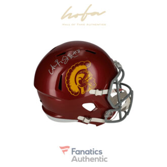 Amon-Ra St. Brown USC Trojans Autographed Riddell Speed Replica Helmet