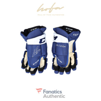 Auston Matthews Toronto Maple Leafs Autographed Blue CCM Game Model Gloves with "2017 Calder" Inscription - Limited Edition of 134