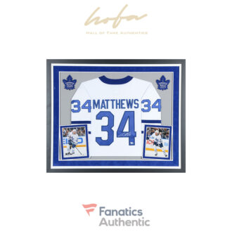 Auston Matthews Toronto Maple Leafs Deluxe Framed Autographed White Fanatics Breakaway Jersey