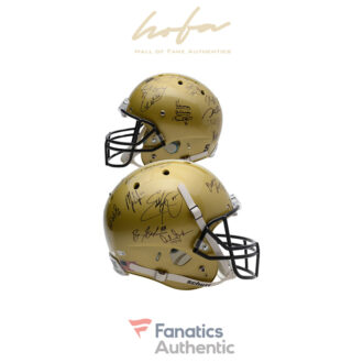 Autographed College Football's Best Autographed Vegas Gold Authentic Helmet with 22 Signatures