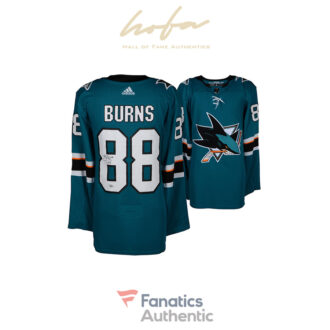Brent Burns San Jose Sharks Autographed Teal Adidas Authentic Jersey with "Burnzie" Inscription