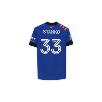 Caleb Stanko FC Cincinnati Autographed Match-Used #33 Blue Jersey from the 2020 MLS Season