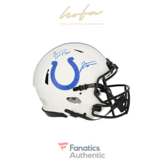 Carson Wentz & Jonathan Taylor Indianapolis Colts Autographed Riddell Lunar Eclipse Alternate Speed Authentic Helmet
