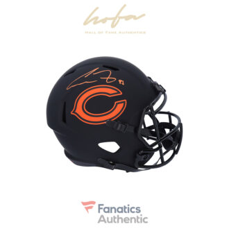 Cole Kmet Chicago Bears Autographed Riddell Eclipse Alternate Speed Replica Helmet