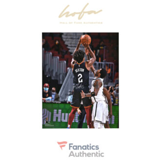 Collin Sexton Cleveland Cavaliers Autographed 16" x 20" Shot Over Kyrie Irving Photograph