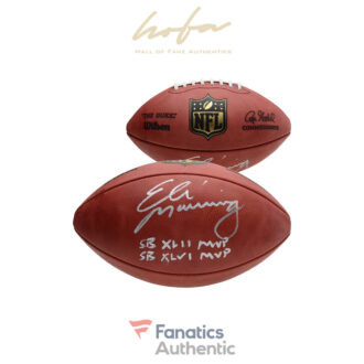 Eli Manning New York Giants Autographed Duke Pro Football with "SB XLII MVP; SB XLVI MVP" Inscriptions