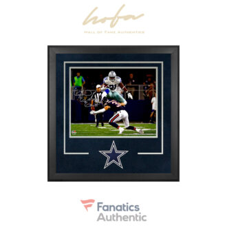 Ezekiel Elliott Dallas Cowboys Deluxe Framed Autographed 16" x 20" Leaping Photograph