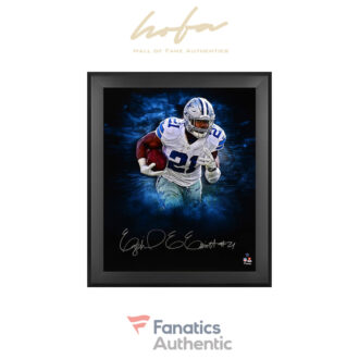 Ezekiel Elliott Dallas Cowboys Framed Autographed 20" x 24" In Focus Photograph
